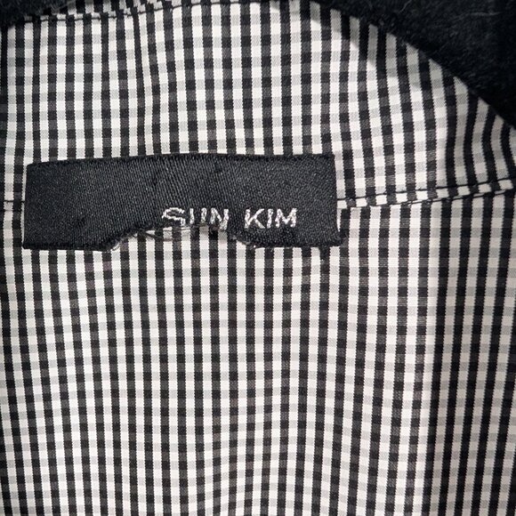 Sun Kim Gingham Long Vest Architectural Layering Size 1X Avant-Garde Lagenlook - Picture 3 of 12